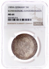 Reichssilbermünzen J. 19-178

Schwarzburg-Sondershausen

Karl Günther, 1880-1909

3 Mark 1909 A. Auf seinen Tod. Im NGC-Blister mit Grading MS 6...