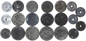 Notmünzen/Wertmarken, deutschsprachig

Minden( Westfalen)

20 Münzen: 4 Sätze Lager Minden 1, 5, 10, 20, 50 Pf. o.J. Zink. sehr schön bis vorzügli...