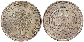 Weimarer Republik

Kursmünzen

5 Reichsmark Eichbaum Silber 1927-1933

1927 A. fast Stempelglanz. Jaeger 331.