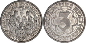 Weimarer Republik

Gedenkmünzen

3 Reichsmark Nordhausen

1927 A. vorzüglich aus Polierte Platte. Jaeger 327.