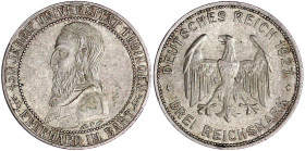 Weimarer Republik

Gedenkmünzen

3 Reichsmark Tübingen

1927 F. vorzüglich/Stempelglanz. Jaeger 328.