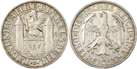 Weimarer Republik

Gedenkmünzen

3 Reichsmark Dinkelsbühl

1928 D. gutes vorzüglich. Jaeger 334.