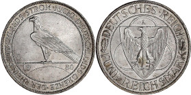 Weimarer Republik

Gedenkmünzen

5 Reichsmark Rheinstrom

1930 A. vorzüglich/Stempelglanz, kl. Kratzer. Jaeger 346.