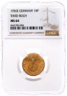 Drittes Reich

Klein/- und Kursmünzen

10 Reichspfennig Hakenkr., messingf. 1936-1939

1936 E. Im NCG-Blister mit Grading MS 64 (bisher wurde er...