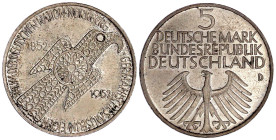 Münzen der Bundesrepublik Deutschland

Gedenkmünzen

5 Deutsche Mark, Silber, 1952-1979

Germanisches Museum 1952 D. vorzüglich/Stempelglanz. Ja...