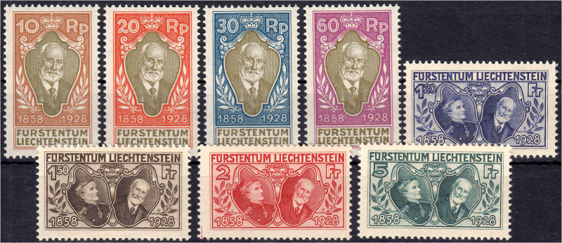 Briefmarken

Ausland

Liechtenstein

10 Rp. - 5 Fr. 70. Jahrestag der Thro...