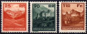 Briefmarken

Ausland

Liechtenstein

25 Rp. - 1.20 Fr. Landschaften und Gebäude 1933, sauber in postfrischer Erhaltung. Mi. 900,-€ Michel 119-12...