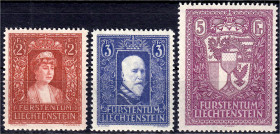 Briefmarken

Ausland

Liechtenstein

Fürstin Elsa, Fürst Franz I. und Landeswappen 1933, kompletter Satz in postfrischer Erhaltung. Mi. 1.100,-€...