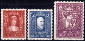Briefmarken

Ausland

Liechtenstein

2 Fr. - 5 Fr. Freimarken 1933/1935, kompletter Satz in postfrischer Erhaltung. Mi. 1.100,- € Michel 140-142...