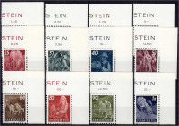 Briefmarken

Ausland

Liechtenstein

5 Rp. - 1 Fr. Landarbeit 1951, kompletter Satz in postfrischer Luxuserhaltung aus der rechten oberen Bogene...