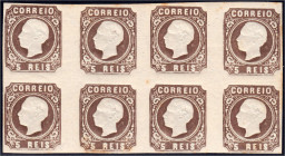 Briefmarken

Ausland

Portugal

5 R. König Luis I 1862, ungebrauchter 8er-Block, bis auf wenige Flecken rückseitig in guter Erhaltung. Fotoattes...