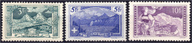 Briefmarken

Ausland

Schweiz

3 Fr. - 10 Fr. Gebirgslandschaften (I) 1914, kompletter Satz in postfrischer Erhaltung, die Mi.-Nr. 121 mit Fotob...