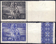 Briefmarken

Ausland

Vatikan

250 L. - 500 L. Flugpostmarken 1948, postfrische Erhaltung, rechts mit Seitenrand. Mi. 700,-€ Michel 147-148.