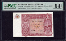 Banknoten

Ausland

Afghanistan

5 Afghanis (1936) PMG Grading 64 Choice Uncirculated EPQ. Pick 16r.