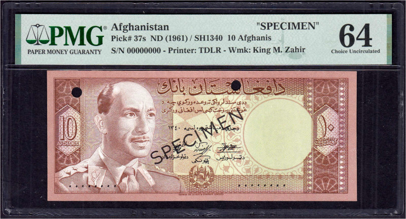Banknoten

Ausland

Afghanistan

10 Afghanis o.D. (1961). „Specimen“, KN. ...