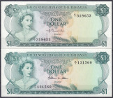 Banknoten

Ausland

Bahamas

2x 1 Dollar 1974. I. Pick 35a, 35b.