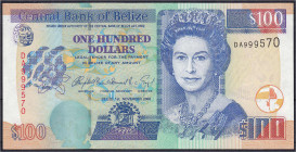 Banknoten

Ausland

Belize

100 Dollars 1.11.2006. I / I- Pick 71b.