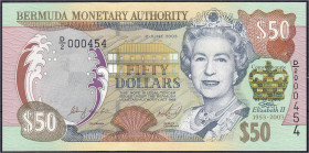 Banknoten

Ausland

Bermuda

50 Dollars 2.6.2003. KN. 000454. I-, selten. Pick 56.