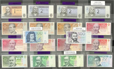 Banknoten

Ausland

Estland

Eesti Bank, 18 Scheine zu 1, 3x 2, 3x 5, 5x 10, 3x 25, 50, 100 u. 500 Kronen 1991 - 2007. Alle in original Folie de...