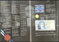 Banknoten

Ausland

Estland

Gedenk-Banknote zum Jubiläum der Landesbank. 100 Krooni „Proov“ 1999, mit Münze 5 Krooni 1993 und Briefmarken. Aufl...