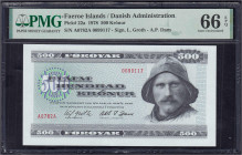 Banknoten

Ausland

Färöer-Inseln

500 Kroner 1978. PMG Grading 66 Gem Uncirculated EPQ. Pick 22a.