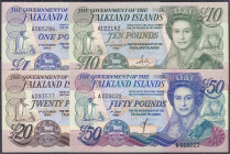 Banknoten

Ausland

Falklandinseln

1, 10, 20 u. 50 Pounds 1984 - 1990. I / I- Pick 13, 14, 15, 16.
