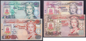 Banknoten

Ausland

Gibraltar

4 Scheine zu 5, 10, 20 u. 50 Pounds 1.7.1995. I. Pick 25, 26, 27, 28.