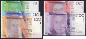 Banknoten

Ausland

Gibraltar

5 Scheine zu 5, 10, 20, 50 u. 100 Pounds 2010-2011. I. Pick 35, 36, 37, 38, 39.