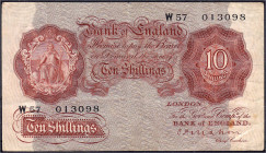 Banknoten

Ausland

Grossbritannien

Bank of England, 10 Shillings (1928-1929). III. Pick 362a.