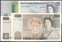 Banknoten

Ausland

Grossbritannien

Bank of England, 4 Scheine zu 1, 5,10 und 50 Pounds 1978-1991. I / I- Pick 377b, 378f, 379e, 381b.