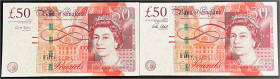 Banknoten

Ausland

Grossbritannien

Bank of England, 2x 50 Pounds (2011 - 2005). Unterschrift: Chris Salmon u. Victoria Cleland. I / I- Pick 39...