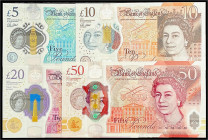 Banknoten

Ausland

Grossbritannien

Bank of England, 5, 10, 20 u. 50 Pounds © 2015, 2016, 2018, 2020. I. Pick 394, 395, 396, 397.