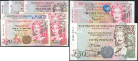 Banknoten

Ausland

Guernsey

9 Scheine zu 3x 5, 10, 4x 20 u. 50 Pounds (1994 - 2013). I / I- Pick 56b, 56c, 57b, 58a, 58b, 58c, 59, 60, 63.