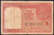 Banknoten

Ausland

Indien

Government of India, 1 Rupie „Persien Gulf Note“ o.D. III- / IV+, Nadelstiche. Pick R1.