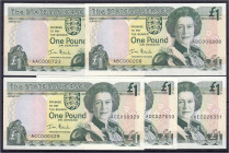 Banknoten

Ausland

Jersey

5x 1 Pound o.D. (2000). Präfix: AAC, ABC, ACC, ADC, AEC. I. Pick 26b.