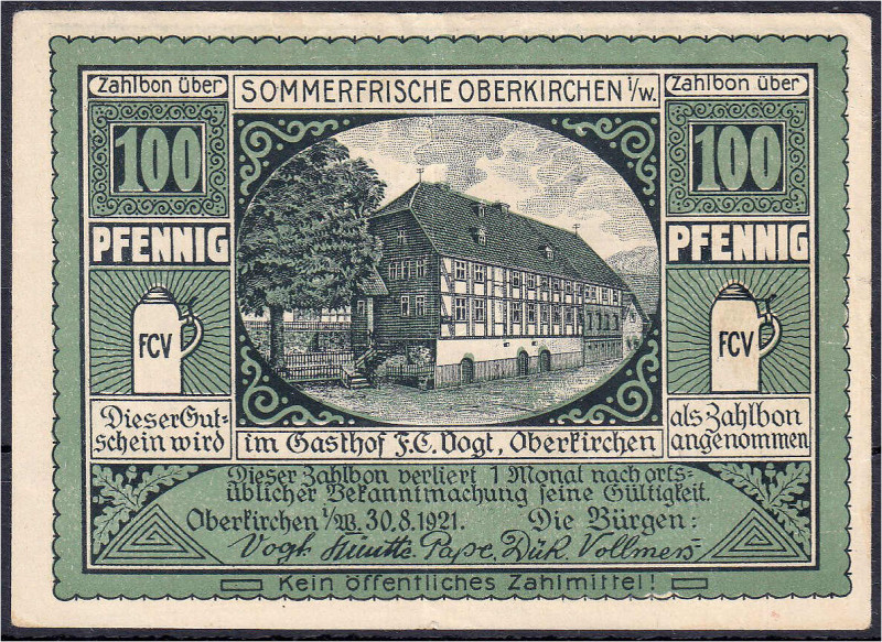 Banknoten

Deutsches Notgeld und KGL

Oberkirchen (Westfalen)

Gasthof F. ...