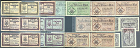 Banknoten

Deutsches Notgeld und KGL

Odenkirchen (Rheinland)

Stadt, insgesamt 27 Scheine von 100 Tsd. bis 100 Mio. Mark 1923. Darunter viele v...