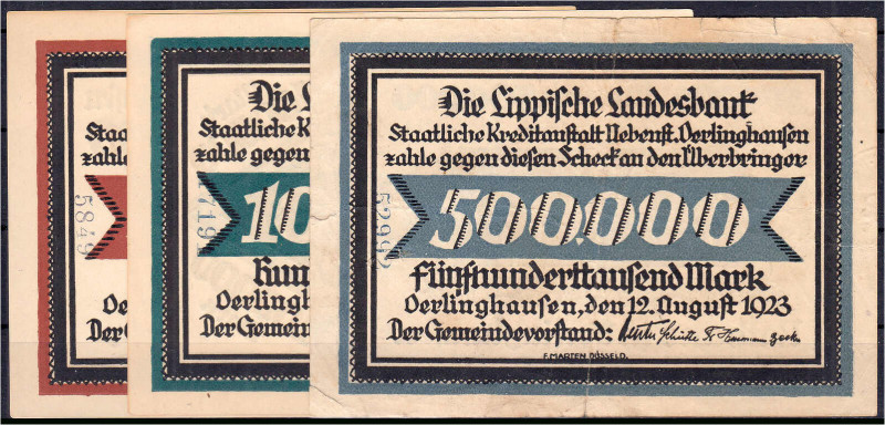 Banknoten

Deutsches Notgeld und KGL

Oerlinghausen

Lippische Landesbank,...