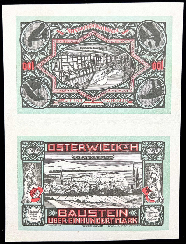 Banknoten

Deutsches Notgeld und KGL

Osterwieck (Prov. Sachsen)

Bogen, 2...