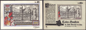 Banknoten

Deutsches Notgeld und KGL

Osterwieck (Prov. Sachsen)

500 Mark, Baustein, Glaceleder 4.12.1922. Mit und Handunterschrift „H. Rabel“ ...
