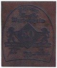 Banknoten

Deutsches Notgeld und KGL

Pößneck (Thüringen)

50 Goldpfennig Schuhsohlenleder 27.9.1923. Dunkelbraunes Rindslederstück, Druck schwa...