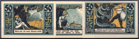 Banknoten

Deutsches Notgeld und KGL

Rudolstadt (Thüringen)

Schutz- und Trutzbund, Ortsgruppe, 3x 50 Pfg o.D. (1922). I- Lindman 1115.2.4-6. G...