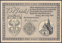 Banknoten

Deutsches Notgeld und KGL

Sinzig (Rheinland)

Stadt, 75 Pfg. 1.8.1921. I. Lindman 1199.3.