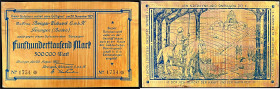 Banknoten

Deutsches Notgeld und KGL

Teningen (Baden)

Breisgau-Walzwerk G.m.b.H., 500 Tsd. Mark Aluminium 20.8.1923, mit KN. II-III, selten. G...