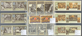 Banknoten

Deutsches Notgeld und KGL

Wiedenbrück

Stadt, insgesamt 20 verschiedene Scheine zu 25, 50 Pfg., 6x 1, 6x 2 u. 6x 5 Mark 1.7.1921. me...
