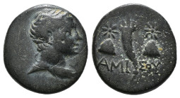 PONTOS. Amisos. Ae (Circa 120-111 or 110-100 BC). Struck under Mithradates VI Eupator.
Obv: Bareheaded, draped and winged bust right.
Rev: AMI - ΣOY.
...