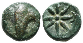 PONTOS. Uncertain (Amisos?). Time of Mithradates VI (Circa 130-100 BC). Ae.
Obv: Bashlyk left. 
Rev: Star. 7,36 g