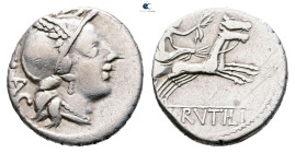 L. Rutilius Flaccus 77 BC. Rome. Denarius AR