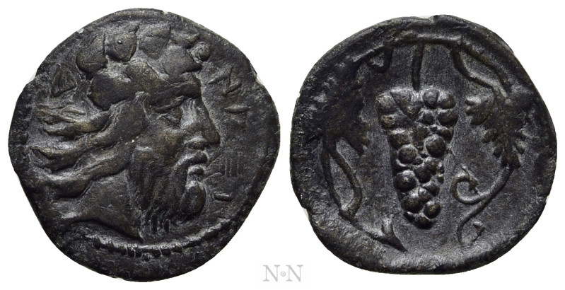 SICILY. Naxos. Litra (415-403 BC). 

Obv: NAΞI. 
Wreathed head of Dionysos ri...