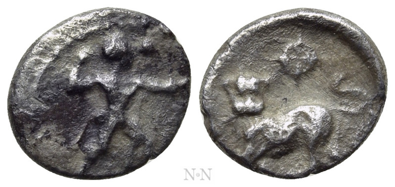 SAMARIA. Uncertain. Obol (Circa 375-333 BC). 

Obv: Herakles in fighting stanc...